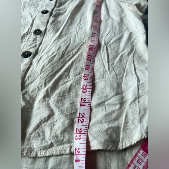 Universal Thread Womens White Flutter Sleeve Minimalist Boho Peasant Top Large - Picture 7 of 8